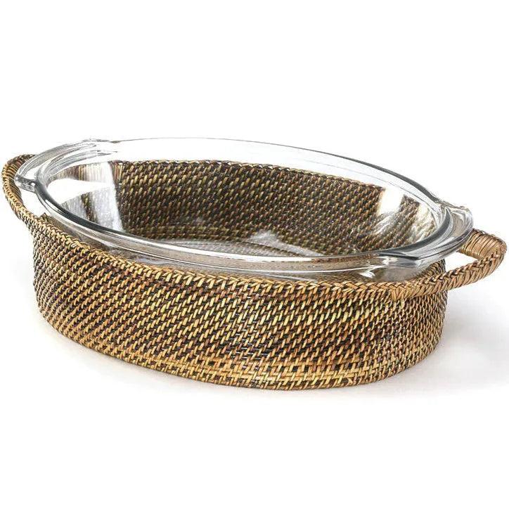 Wicker Serving Ware 4 qt. Oval Baker Casserole Dish-Home/Giftware-Kevin's Fine Outdoor Gear & Apparel