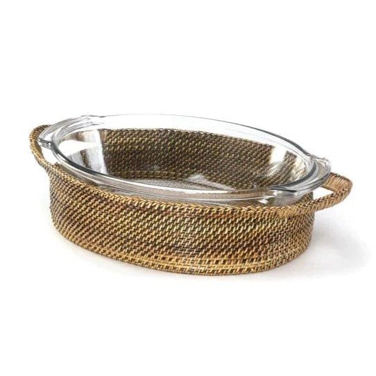 Wicker Serving Ware 4 qt. Oval Baker Casserole Dish-Home/Giftware-Kevin's Fine Outdoor Gear & Apparel