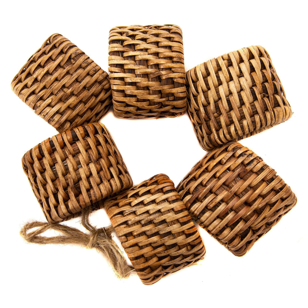 Wicker Oval Napkin Rings (Set of 6)-Home/Giftware-Kevin's Fine Outdoor Gear & Apparel