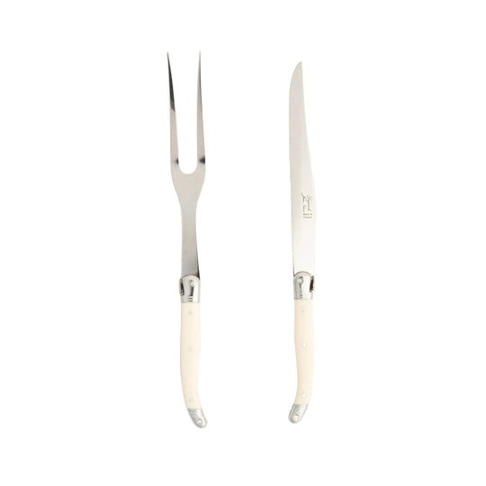 Laguiole Debutant Carving Set (Ivory)-Home/Giftware-Kevin's Fine Outdoor Gear & Apparel