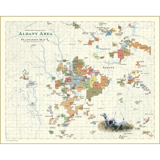 Albany Area Plantation Map-Home/Giftware-Albany Area Plantation Map With Pointer-Kevin's Fine Outdoor Gear & Apparel