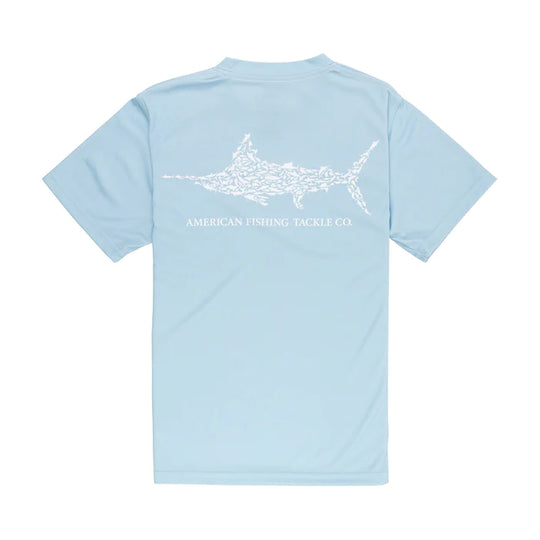 Aftco Youth Jigfish Short Sleeve Shirt-Children's Clothing-Sky Blue-S-Kevin's Fine Outdoor Gear & Apparel