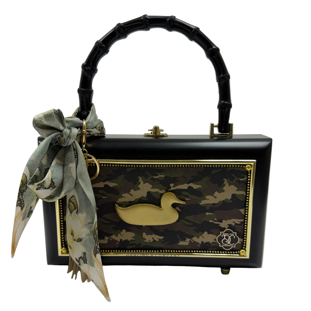 Black Duck Scene Handbag w/ Bamboo Handles-Women's Accessories-Kevin's Fine Outdoor Gear & Apparel