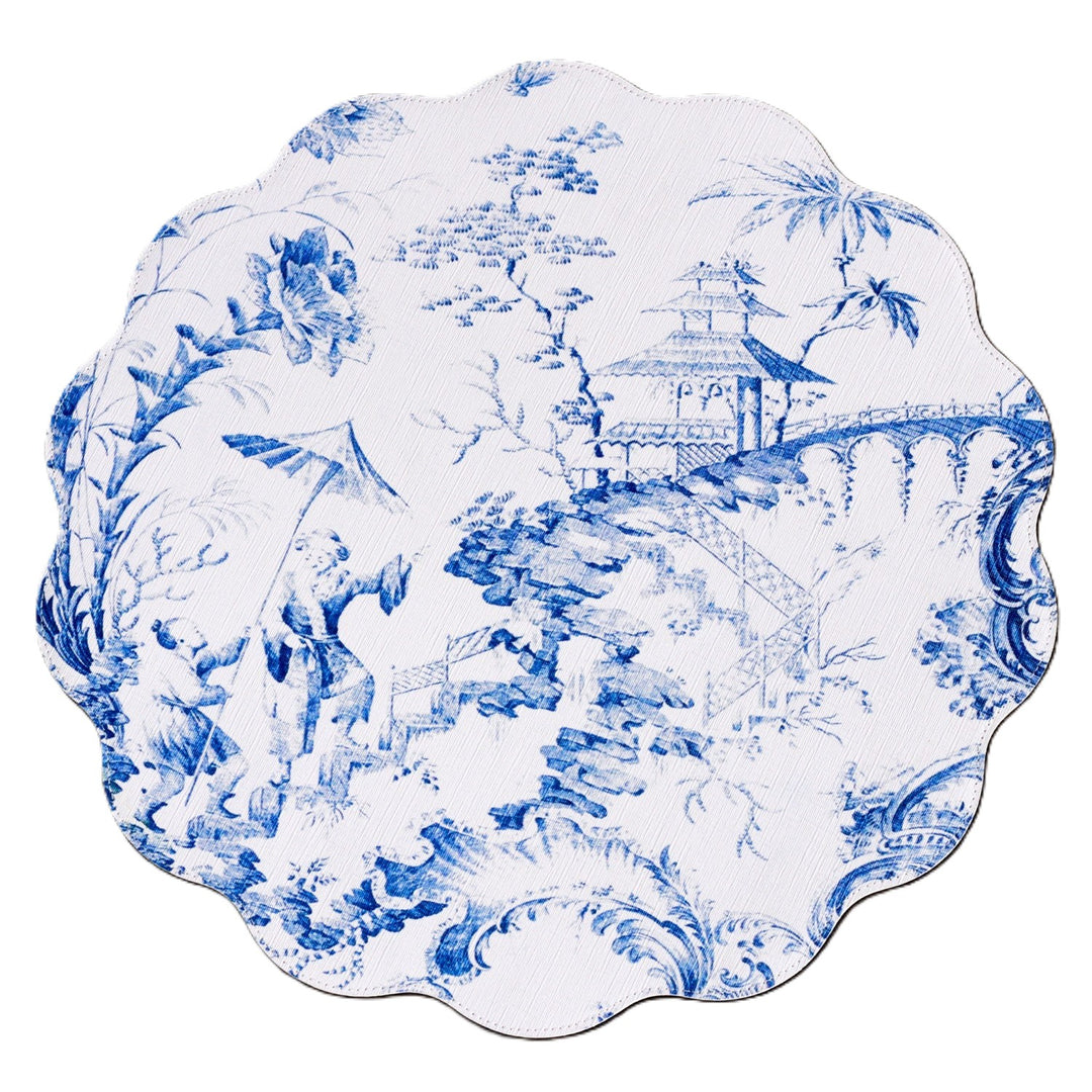 Beatriz Ball Vida Chinoiserie Round 15.5" Round Placemats (Set of 4)-Home/Giftware-Kevin's Fine Outdoor Gear & Apparel