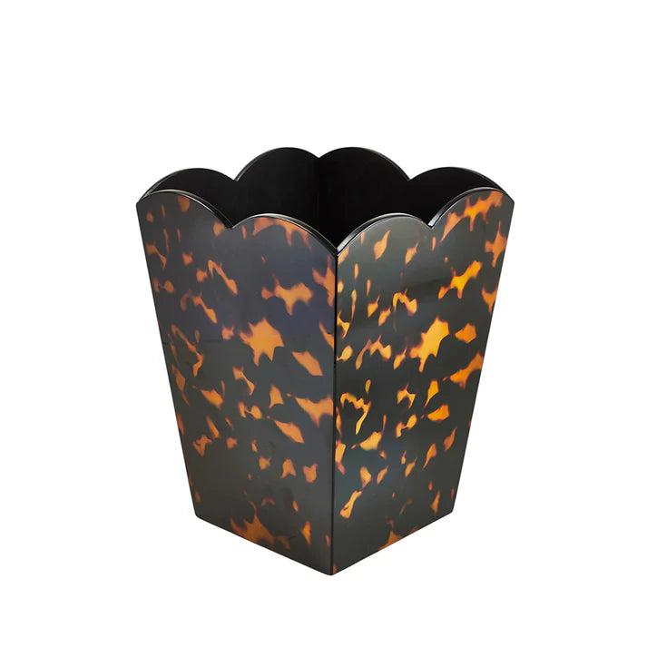 Addison Ross Scalloped Lacquer Bin-Home/Giftware-Tortoiseshell-Kevin's Fine Outdoor Gear & Apparel