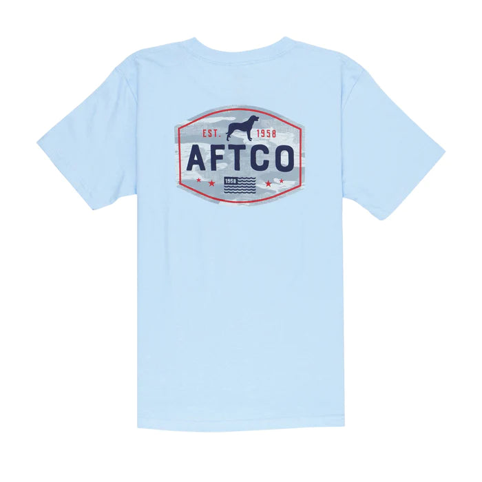 Aftco Youth Best Friend Short Sleeve T- Shirt-Children's Clothing-Light Blue-S-Kevin's Fine Outdoor Gear & Apparel