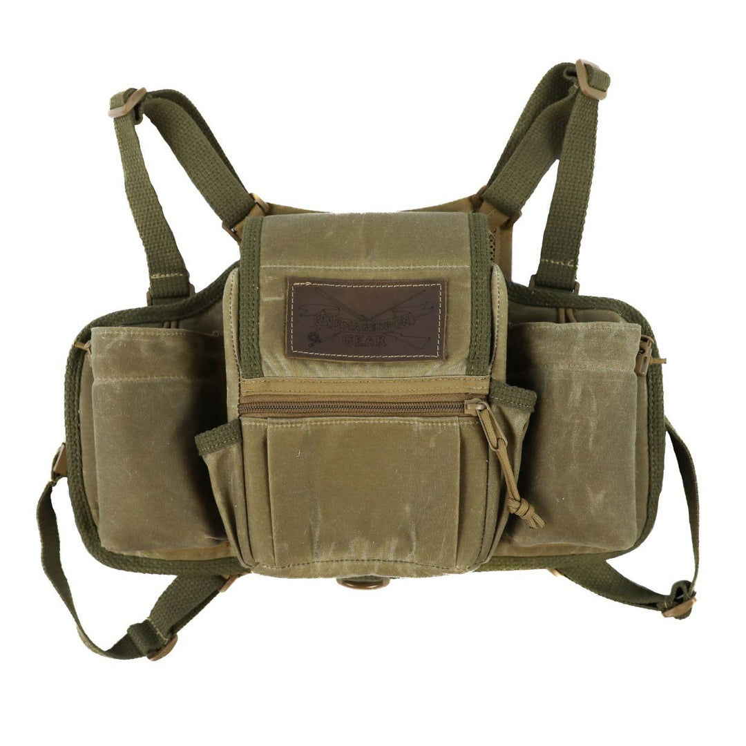 Big Game Chest Rig Bino Harness-Hunting/Outdoors-Tan Waxed-Kevin's Fine Outdoor Gear & Apparel