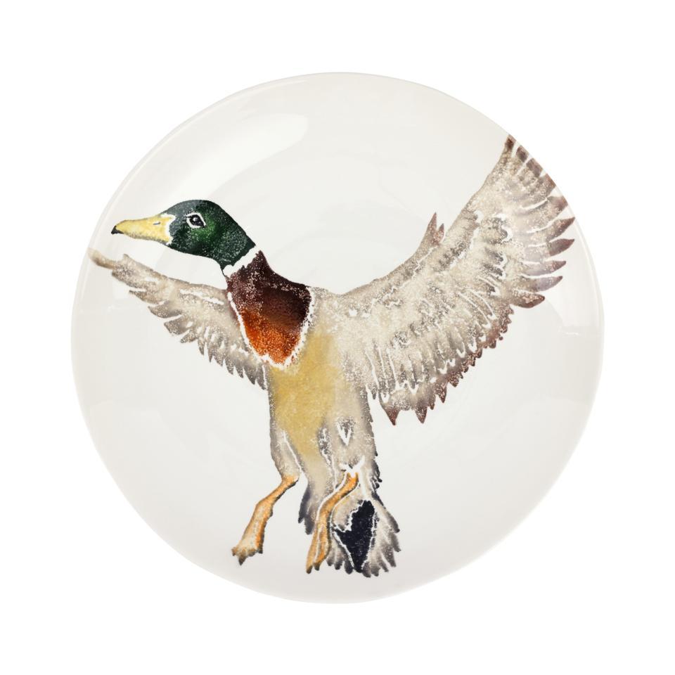 Vietri Cacciatore Mallard Round Shallow Bowl-Lifestyle-Kevin's Fine Outdoor Gear & Apparel