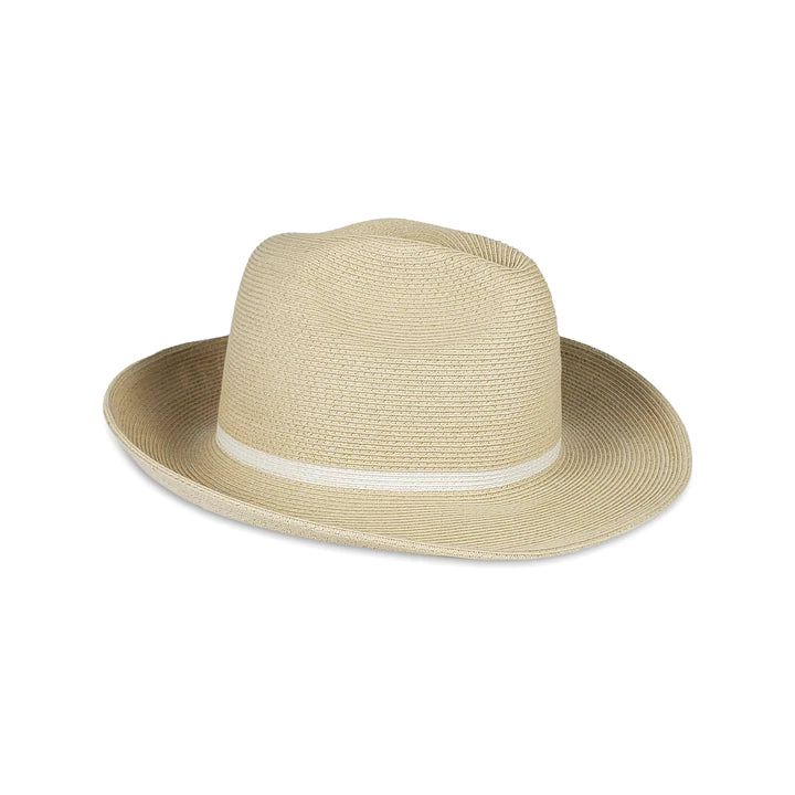 Women's Fine Fedora-Women's Accessories-NATURAL/WHITE-Kevin's Fine Outdoor Gear & Apparel