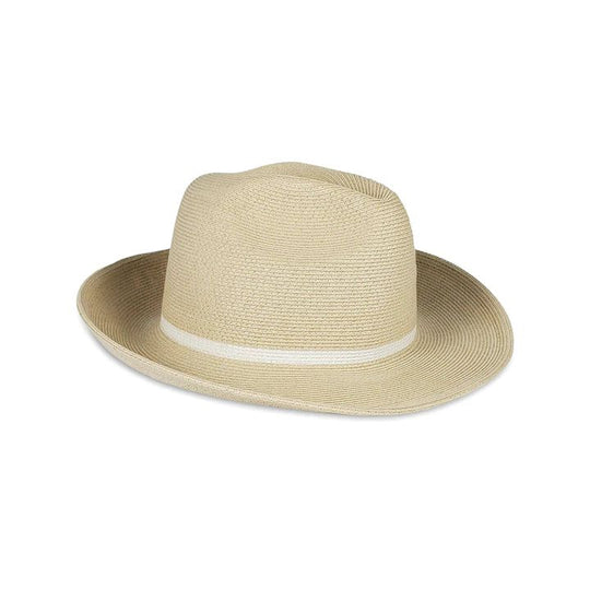 Women's Fine Fedora-Women's Accessories-NATURAL/WHITE-Kevin's Fine Outdoor Gear & Apparel
