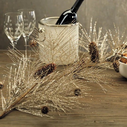 Champagne Spruce and Pinecone Garland-Seasonal & Holiday Decorations-Kevin's Fine Outdoor Gear & Apparel