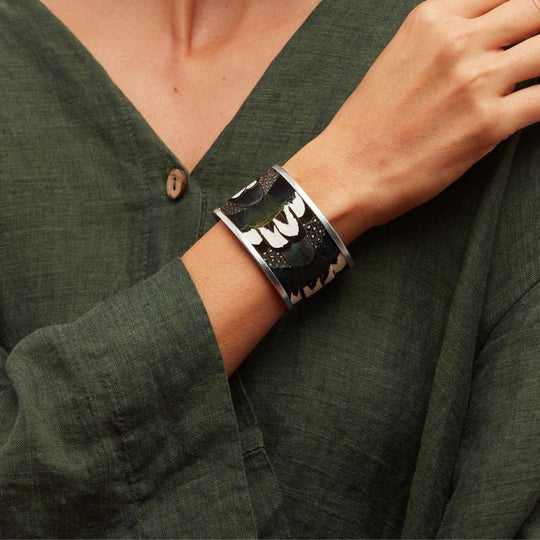 Brackish Dockside Wide Feather Cuff Bracelet-Women's Accessories-Kevin's Fine Outdoor Gear & Apparel
