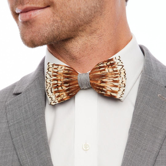 Brackish Bobwhite Quail Feather Bow Tie-Men's Accessories-Kevin's Fine Outdoor Gear & Apparel