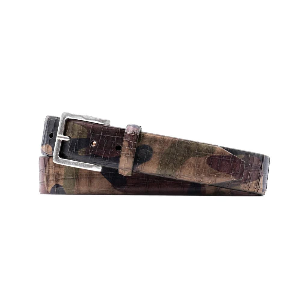 Martin Dingman Beau Italian Camo Saddle Leather Belt-Men's Accessories-Kevin's Fine Outdoor Gear & Apparel