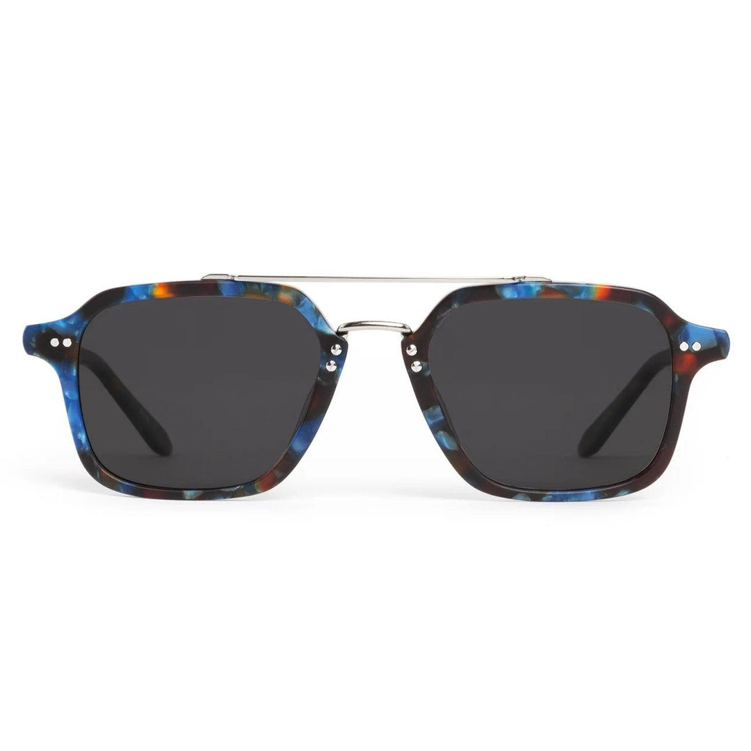Krewe "Colton" Sunglasses-Sunglasses-Matte Blue Steel Silver Polarized-Grey (P)-Kevin's Fine Outdoor Gear & Apparel