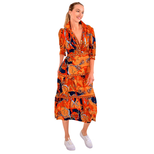 Gretchen Scott Damsel Maxi Ditto Dress-Women's Clothing-Orange-S-Kevin's Fine Outdoor Gear & Apparel