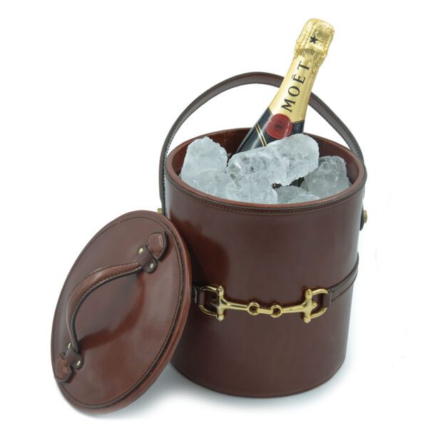 Kevin's Leather and Stainless Steel Ice Bucket-Home/Giftware-Kevin's Fine Outdoor Gear & Apparel
