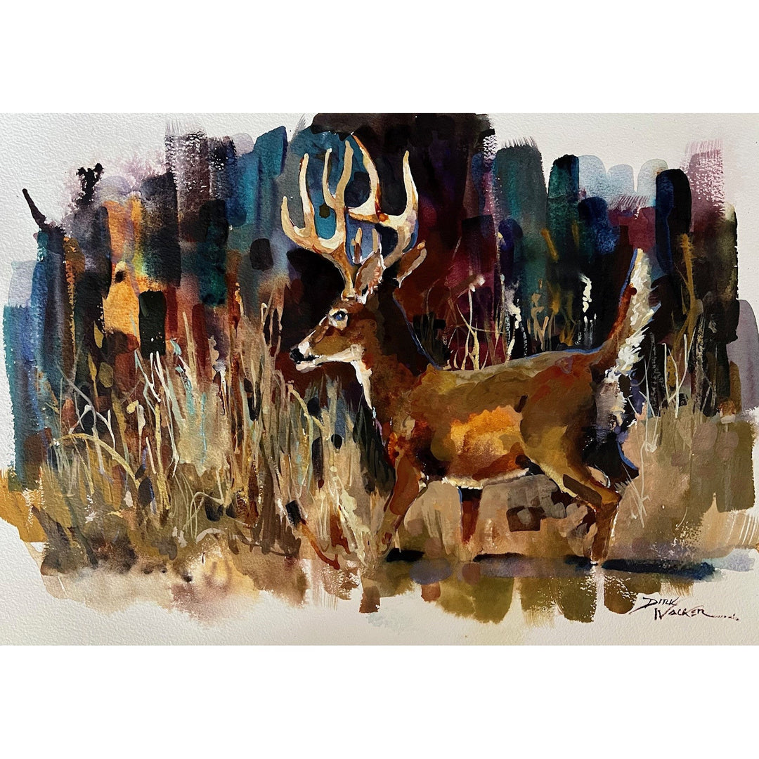 "Startled Buck" Painting by Dirk Walker-Home/Giftware-Kevin's Fine Outdoor Gear & Apparel