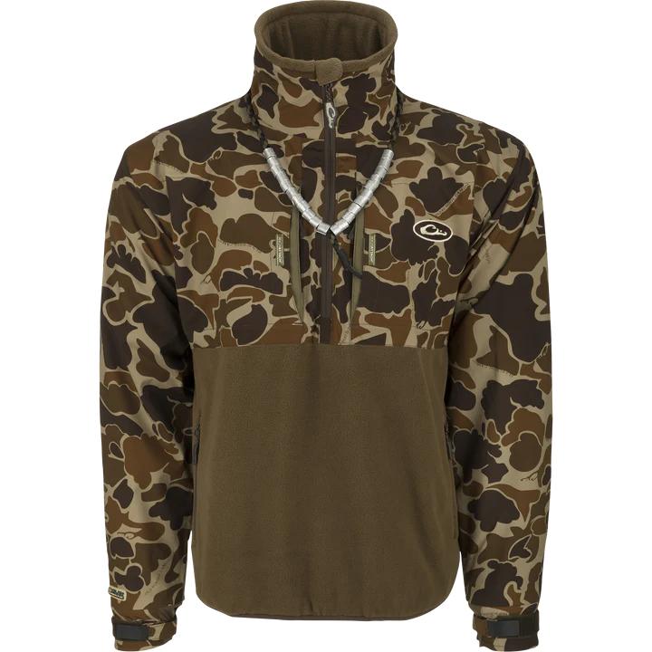 Drake MST Guardian Eqwader Flex Fleece 1/4 Zip-Men's Clothing-Old School-S-Kevin's Fine Outdoor Gear & Apparel