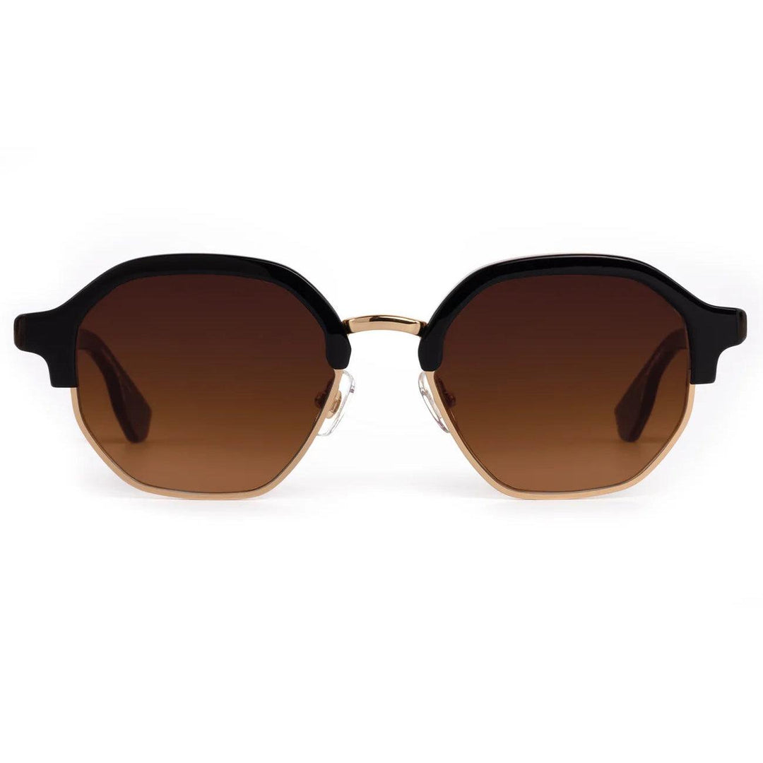 Krewe "Dakota Revival" Sunglasses-Sunglasses-Black Tea 18K-Amber Gradient-Kevin's Fine Outdoor Gear & Apparel