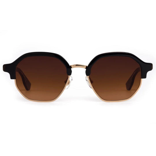 Krewe "Dakota Revival" Sunglasses-Sunglasses-Black Tea 18K-Amber Gradient-Kevin's Fine Outdoor Gear & Apparel