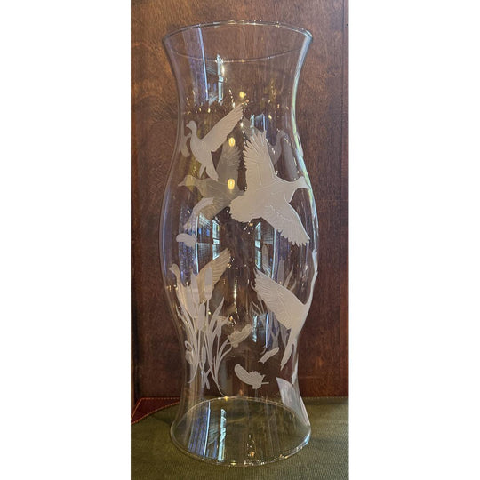 Kevin's Flighted Gamebird Etched Glass Hurricane-Lifestyle-Kevin's Fine Outdoor Gear & Apparel