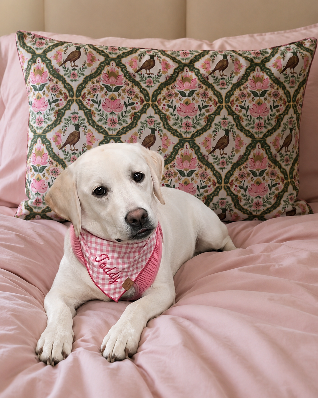 Jane Marie Gilded Pheasant Satin Pillow Case