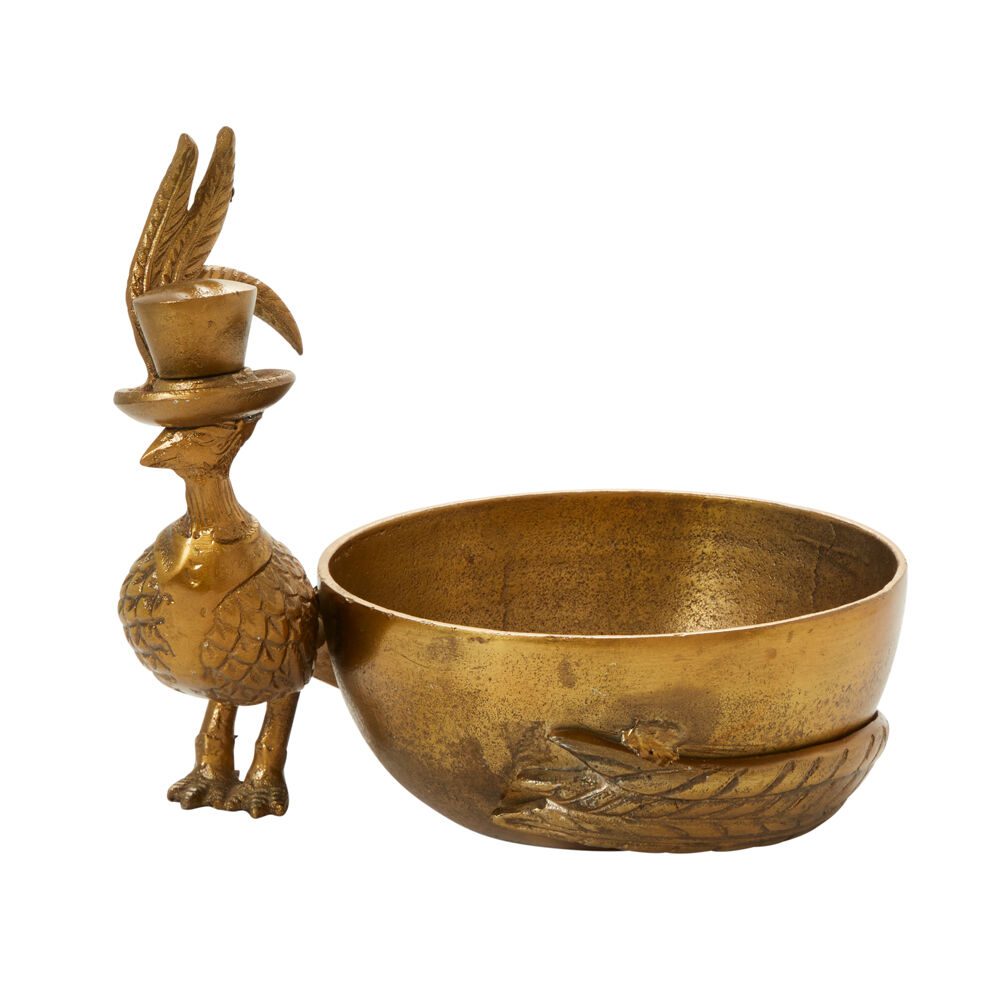E+E Antique Gold Bowl-Home/Giftware-Emerson-10.5" x 7.5" x 10"-Kevin's Fine Outdoor Gear & Apparel