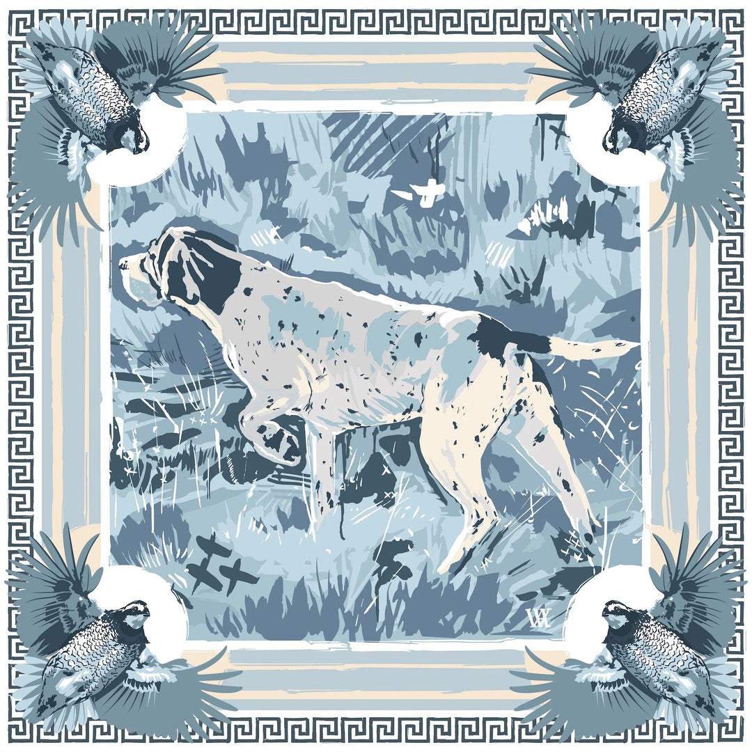 Pointing Strong Silk Scarf-Women's Accessories-Light Blue-25" x 25"-Kevin's Fine Outdoor Gear & Apparel