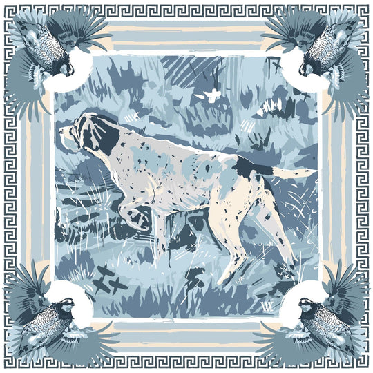 Pointing Strong Silk Scarf-Women's Accessories-Light Blue-25" x 25"-Kevin's Fine Outdoor Gear & Apparel