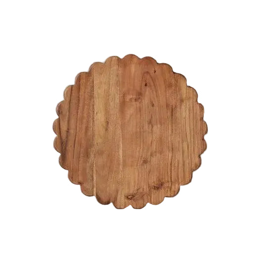 Scalloped Round Cutting Board Charger-Home/Giftware-L-Kevin's Fine Outdoor Gear & Apparel