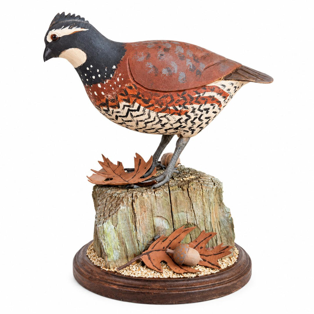 Hand Carved Bobwhite Quail Decoy