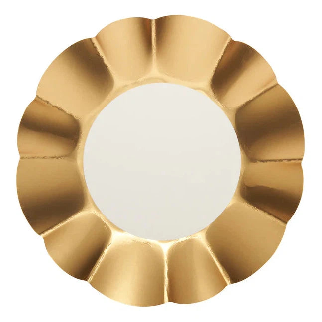 Sophistiplate Scalloped Appetizer/Dessert Bowl-Lifestyle-Gold & White-Kevin's Fine Outdoor Gear & Apparel