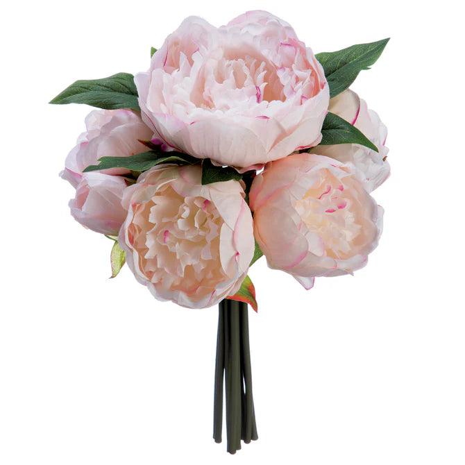 12" Peony Silk Bouquet-Home/Giftware-Light Pink-Kevin's Fine Outdoor Gear & Apparel