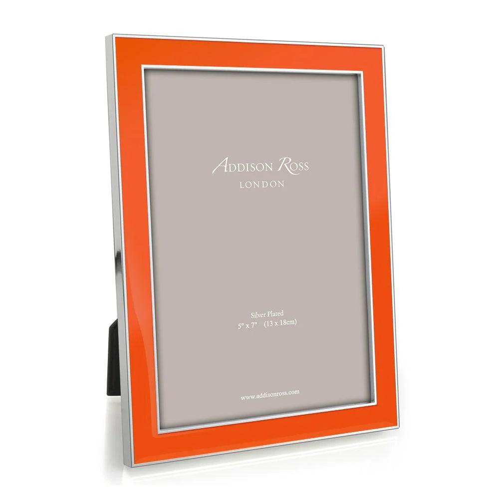 Silver Trim, Orange Enamel Frame-Home/Giftware-5" x 7"-Kevin's Fine Outdoor Gear & Apparel