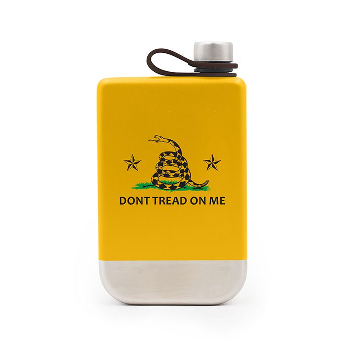Yukon Highline 9oz Whiskey Flask-Lifestyle-Don't Tread On Me Gold-Kevin's Fine Outdoor Gear & Apparel
