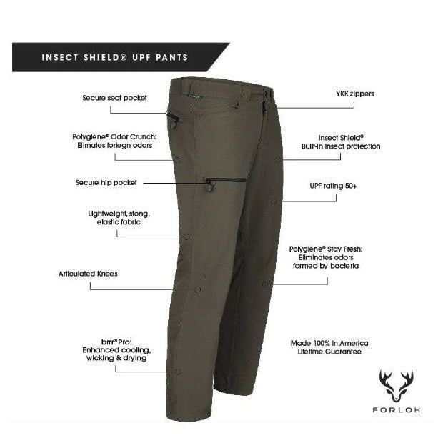 Forloh Insect Shield SolAir Lightweight Pants-Liquidate-Kevin's Fine Outdoor Gear & Apparel