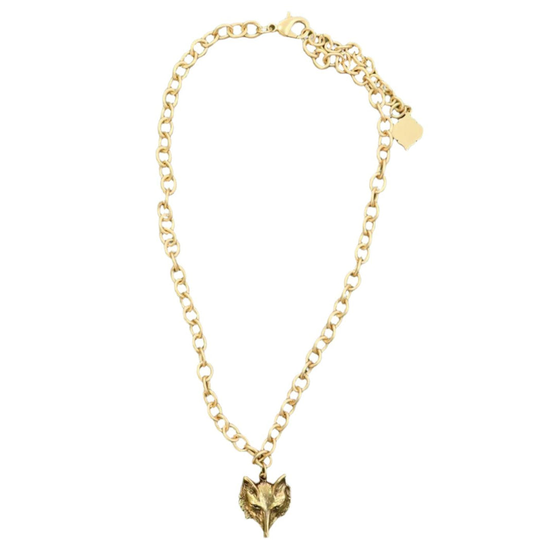 Fox Head Gold Necklace-Women's Accessories-Kevin's Fine Outdoor Gear & Apparel