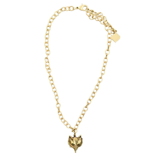 Fox Head Gold Necklace-Women's Accessories-Kevin's Fine Outdoor Gear & Apparel