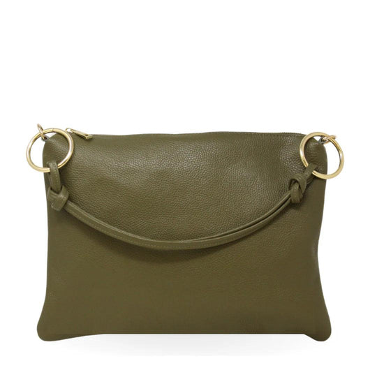 Kevin's Leather Hand Bag w/ Gold Rings-Women's Accessories-Olive-Kevin's Fine Outdoor Gear & Apparel