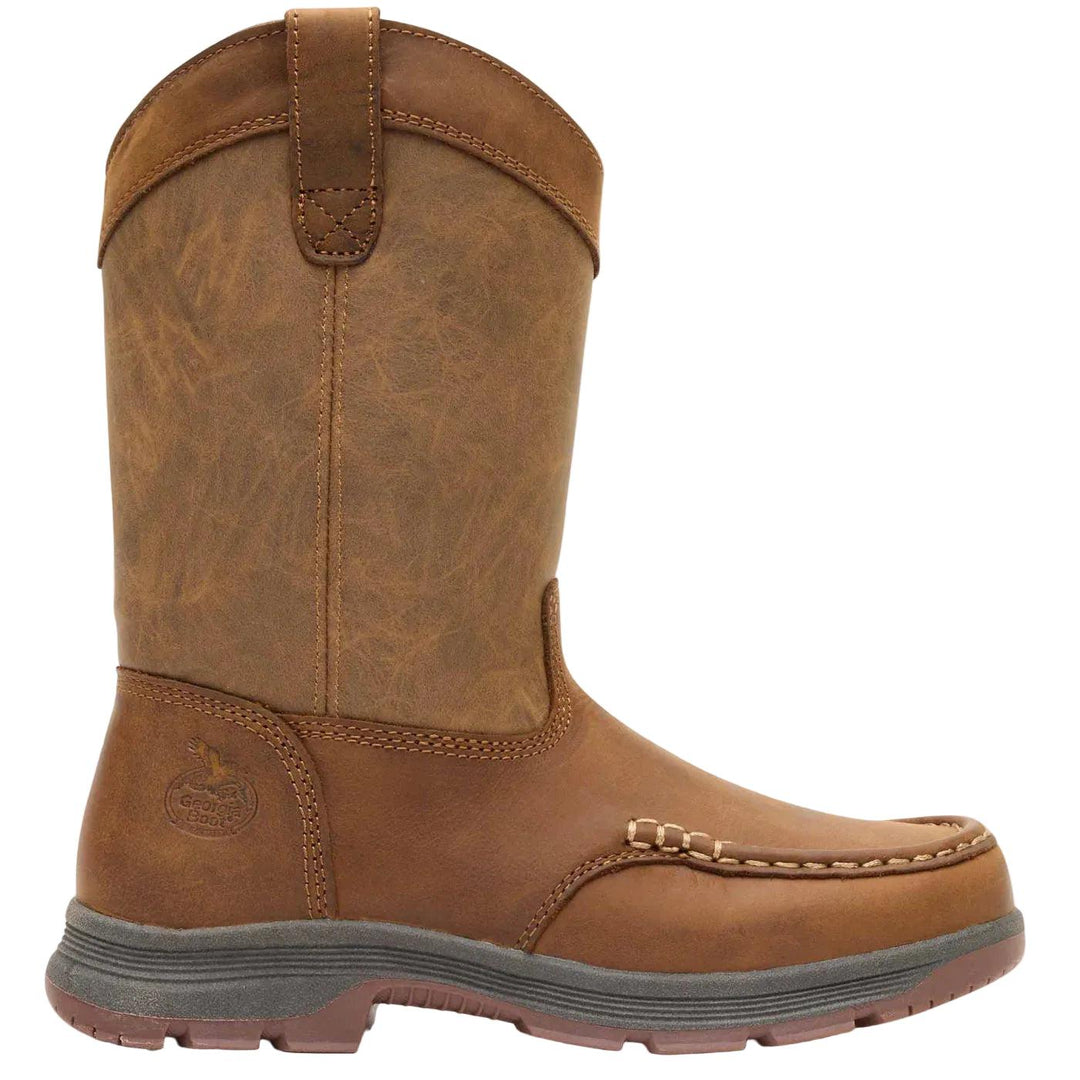 Georgia Boots Little Kid's Athens Superlyte Pull-On Boot-Footwear-Brown-8-M-Kevin's Fine Outdoor Gear & Apparel