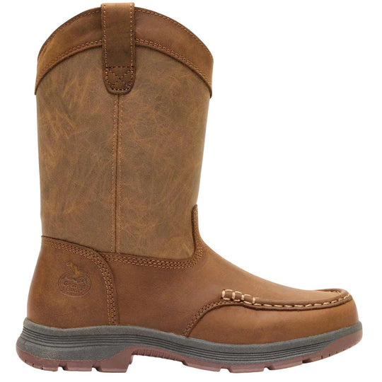 Georgia Boots Big Kid's Athens Superlyte Pull-On Boot-Footwear-Brown-3.5-M-Kevin's Fine Outdoor Gear & Apparel