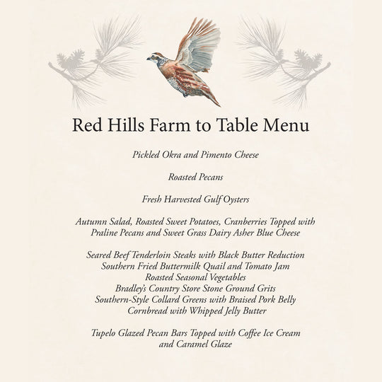 EVENT EXTRA - GAME FAIR 2024 ADMISSION REQUIRED - Red Hills Farm to Table Dining Experience-Gamefair Event Tickets-Kevin's Fine Outdoor Gear & Apparel