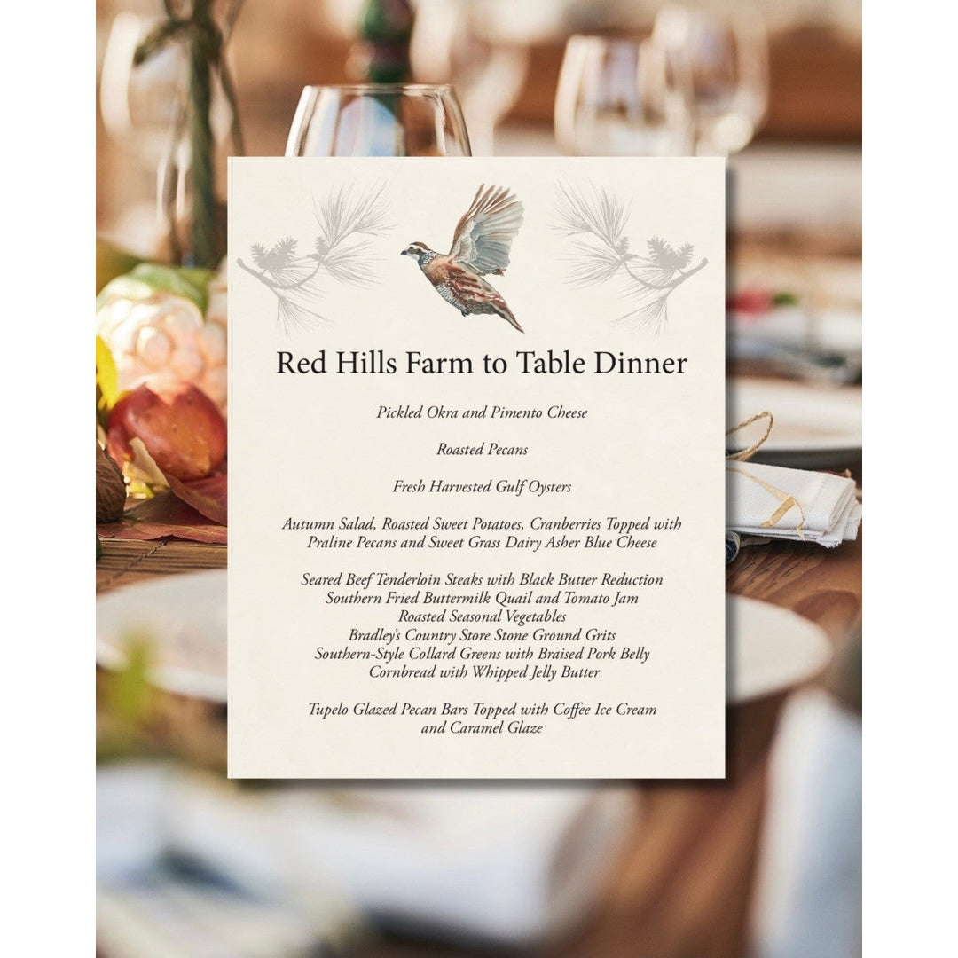 EVENT EXTRA - GAME FAIR 2024 ADMISSION REQUIRED - Red Hills Farm to Table Dining Experience-Gamefair Event Tickets-Kevin's Fine Outdoor Gear & Apparel