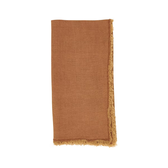 Fringed Design Stone Washed Napkin-Home/Giftware-Terracotta-Kevin's Fine Outdoor Gear & Apparel