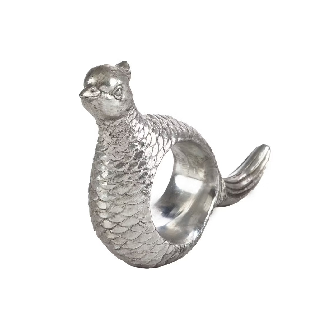 Kevin's Pheasant and Quail Napkin Rings-Home/Giftware-Pheasant - Silver Resin-Kevin's Fine Outdoor Gear & Apparel
