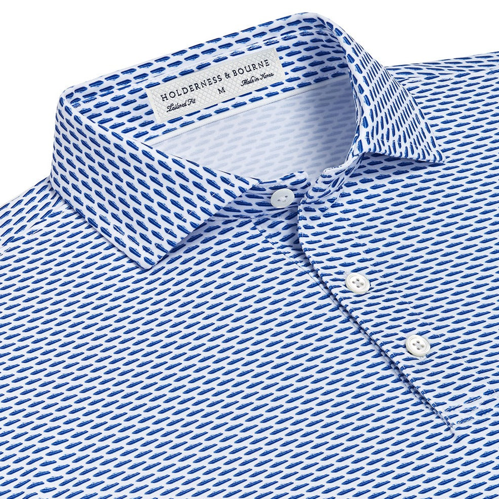 Holderness & Bourne "Jenkins" Polo-Men's Clothing-White/Oxford-S-Kevin's Fine Outdoor Gear & Apparel