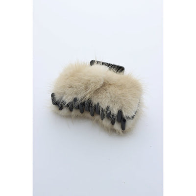 Mink Bow Hair Clip-Women's Accessories-Natural-Kevin's Fine Outdoor Gear & Apparel