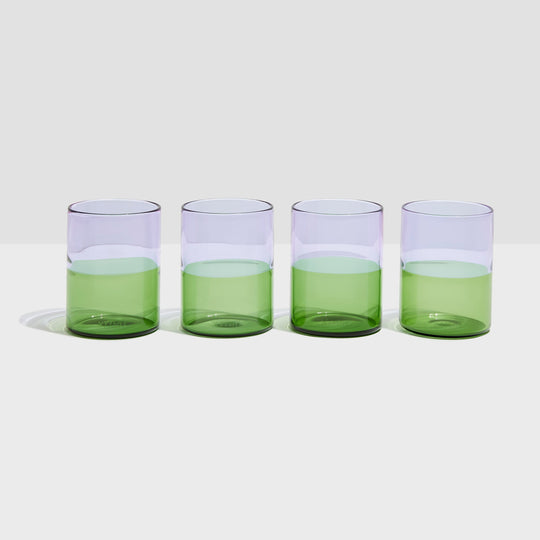 Fazeek Set of 4 Two Tone Glasses-Home/Giftware-Lilac + Green-Kevin's Fine Outdoor Gear & Apparel