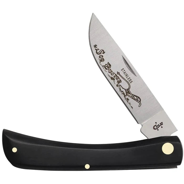 Case 00092 Black Synthetic Smooth Sod Buster Knife-Knives & Tools-Kevin's Fine Outdoor Gear & Apparel